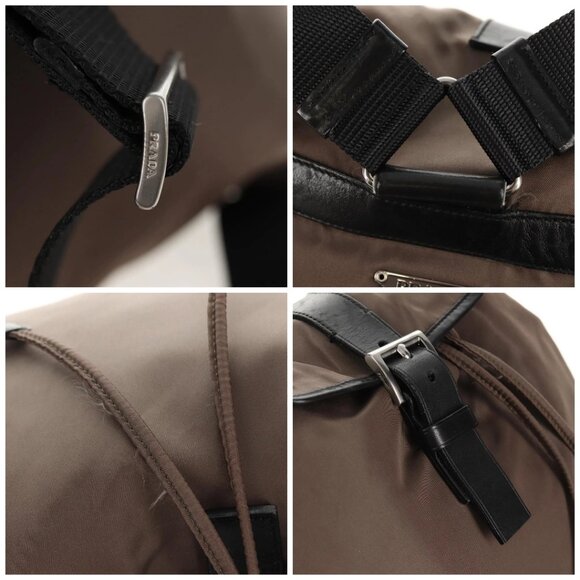 PRADA Backpack Nylon Gray Silver main image 11